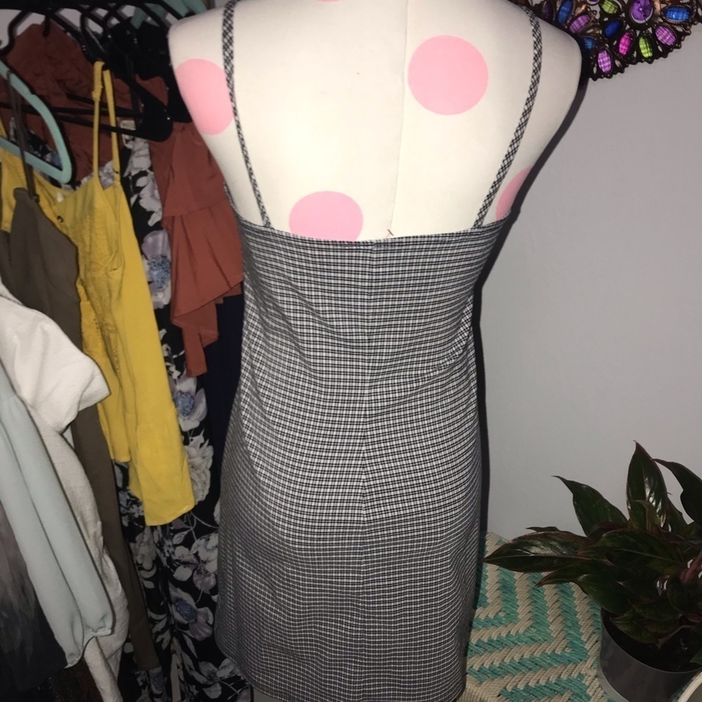 Aqua Blues vintage 1990’s Plaid Mini Dress - Picture 4 of 6